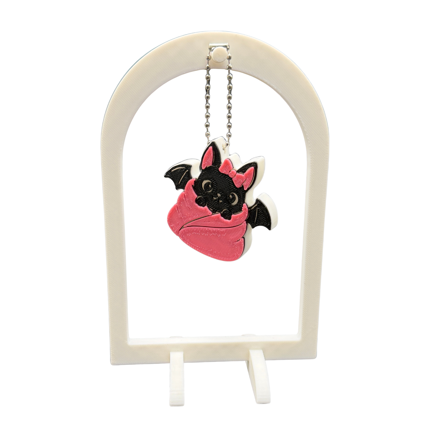 Cozy Bat with Bow Can Opener Keychain