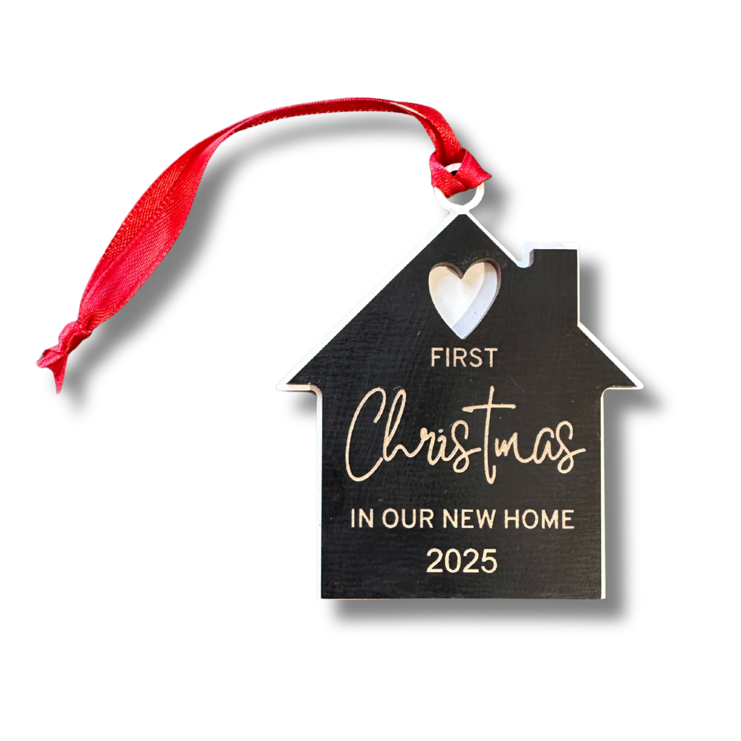 Personalized christmas ornament - first Christmas in our new home holiday keepsake