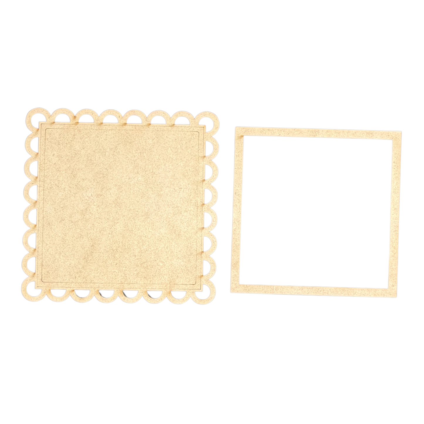 Scalloped Interchangeable Square Sign Frame | Square Insert Holder