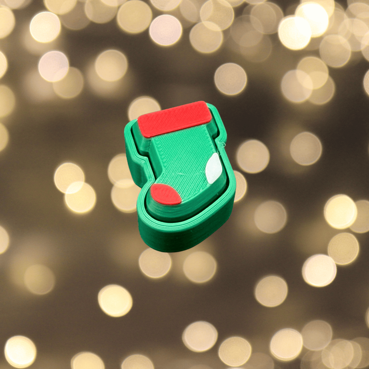 Christmas Stocking Fidget Clicker Keychain