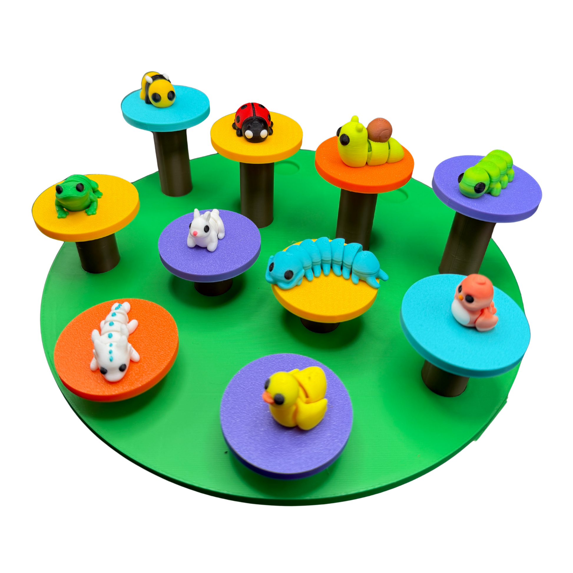 Mini collectible animal figures party favor and Easter basket stuffer gift set