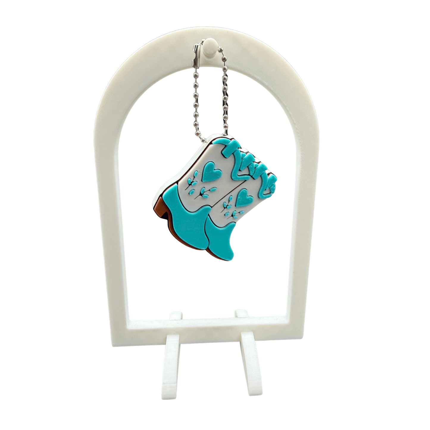 Cowboy Boots with Heart Can Tab Opener Keychain