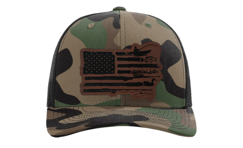 American Flag Hunting and Fishing Hat