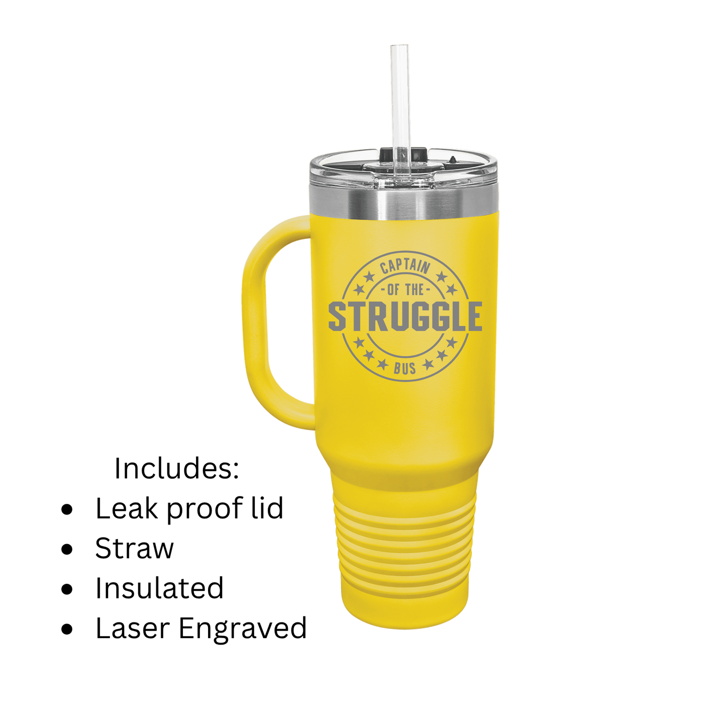 40oz personalized tumbler with handle available in 10 colors sarcastic funny gift
