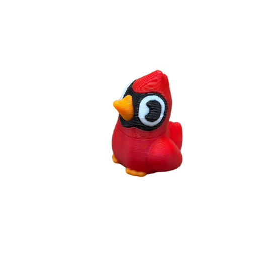 Cardinal Bird Figurine with 360° Spinning Head 3D Printed