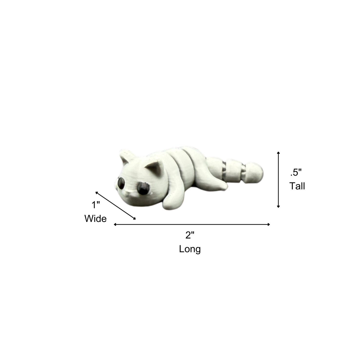 tiny articulated cat desk toy with flexible joints