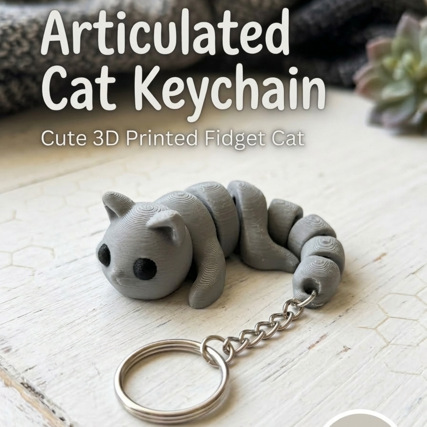 Articulated Cat Keychain
