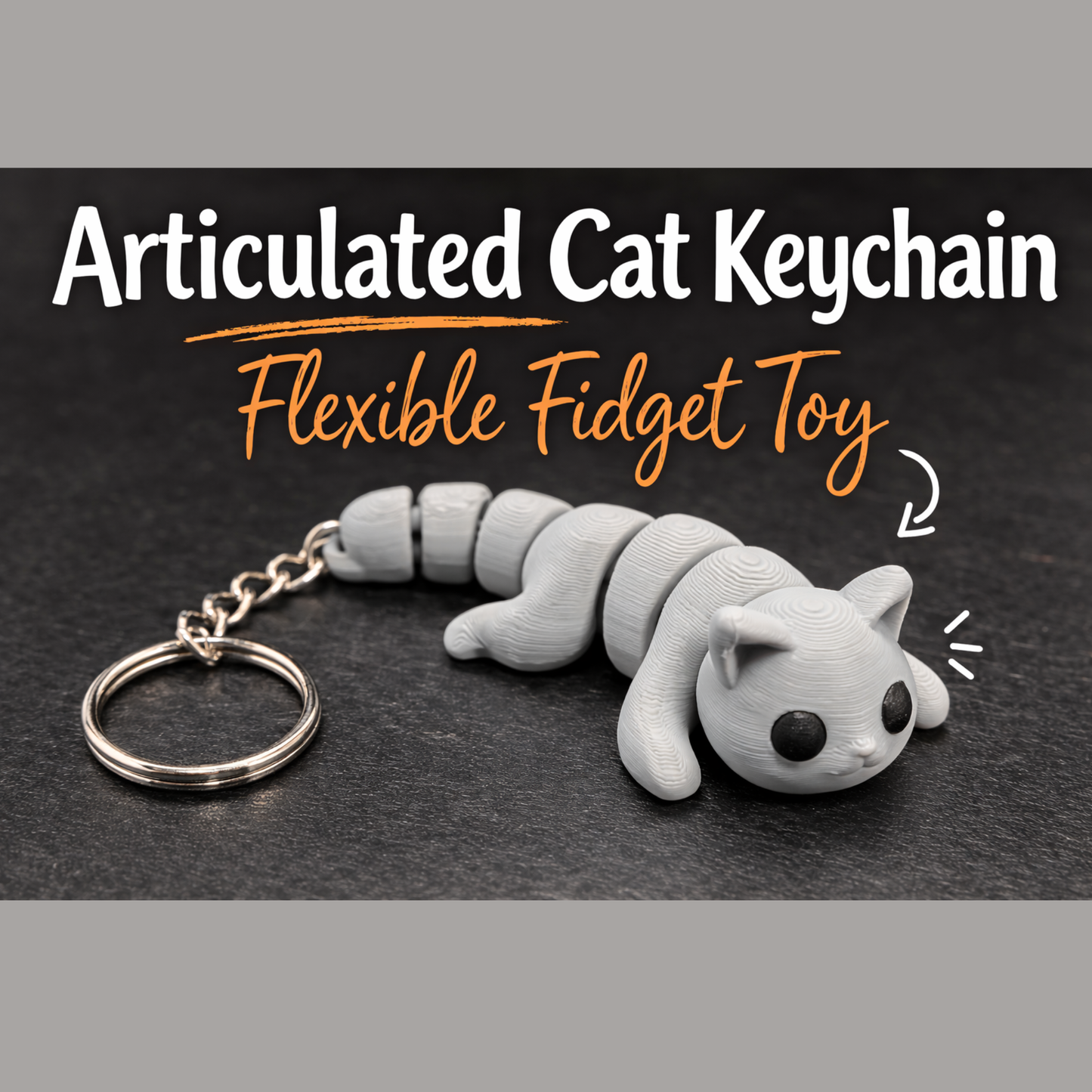 Articulated Cat Keychain