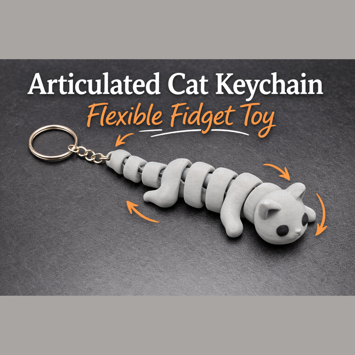 Articulated Cat Keychain