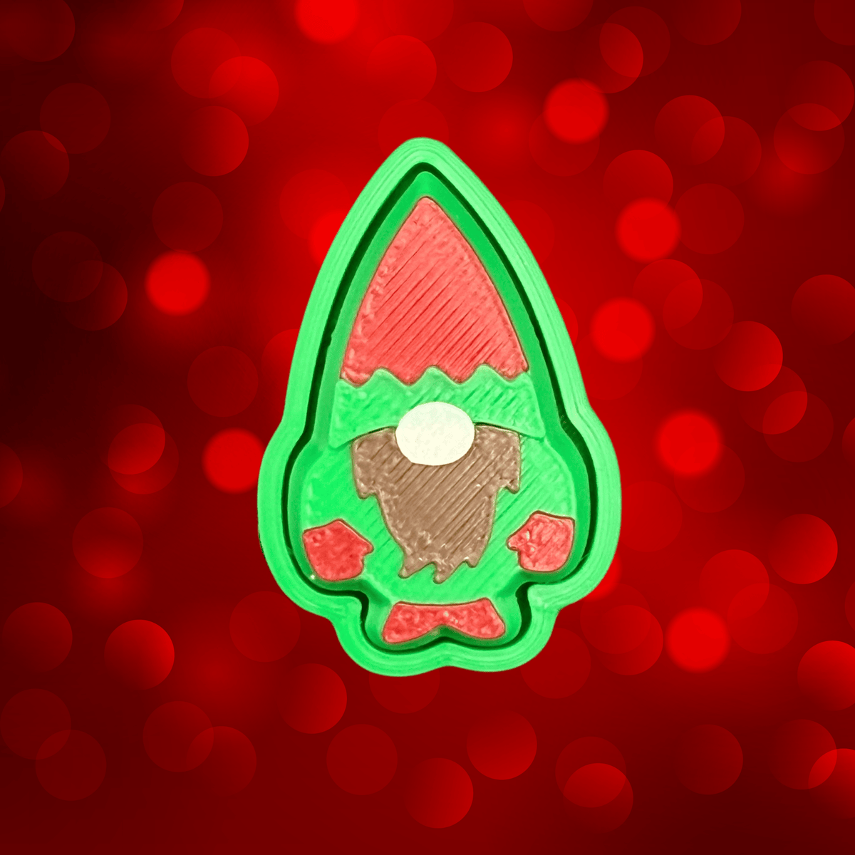 Christmas Gnome Fidget Clicker Keychain