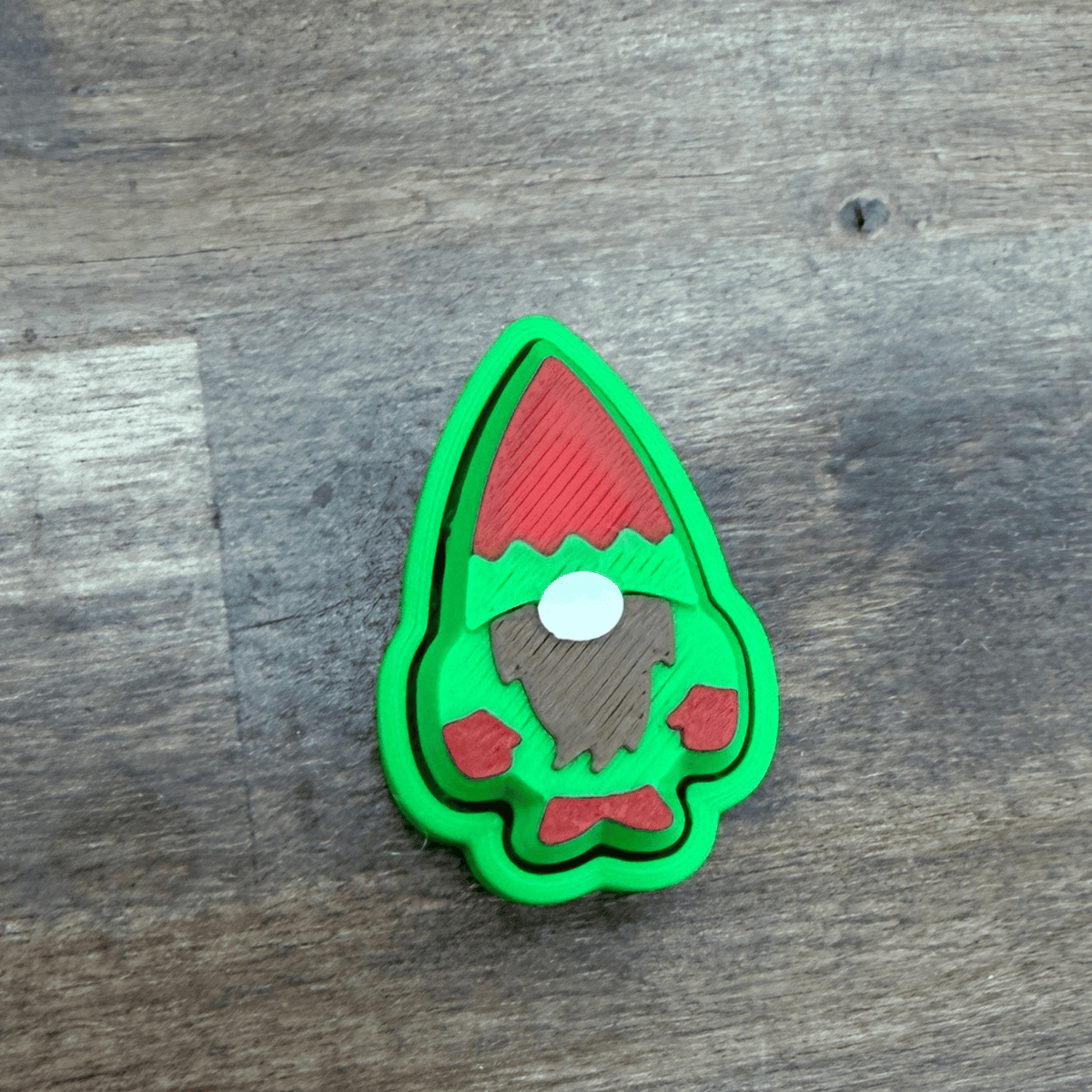 Christmas Gnome Fidget Clicker Keychain
