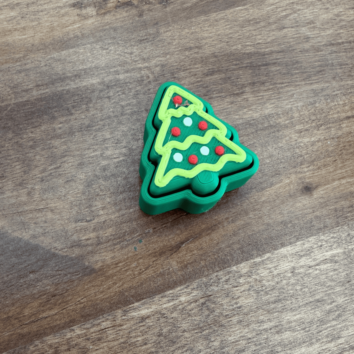Christmas Tree Fidget Clicker Keychain