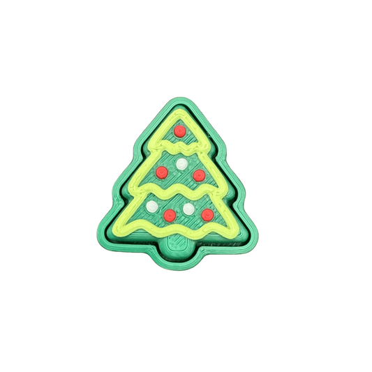 Christmas Tree Fidget Clicker Keychain