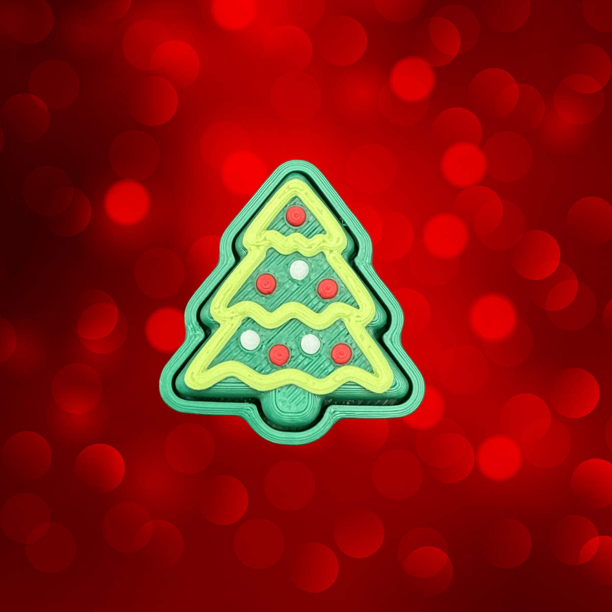 Christmas Tree Fidget Clicker Keychain