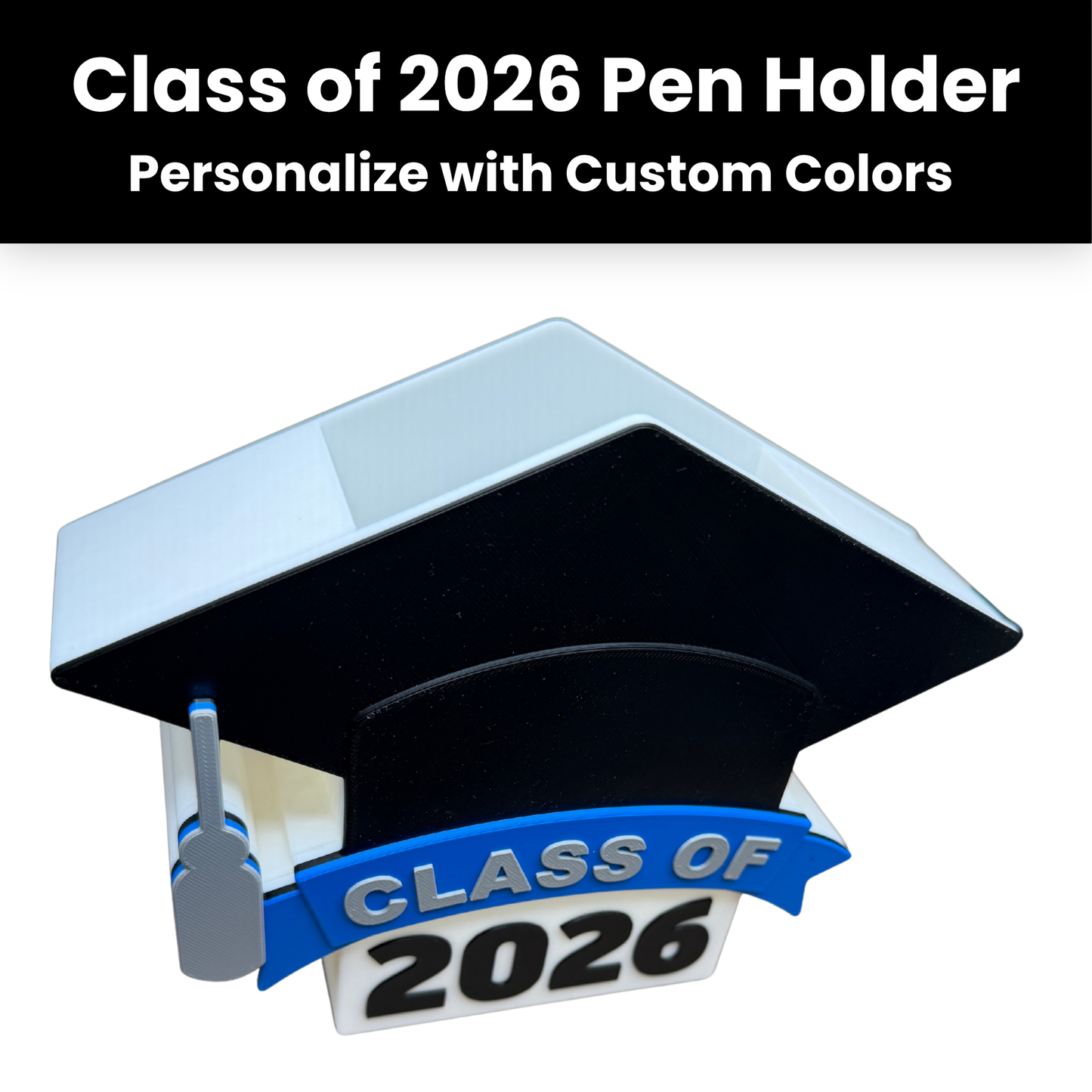 Class of 2026 Personalized Graduation Cap Pen Holder