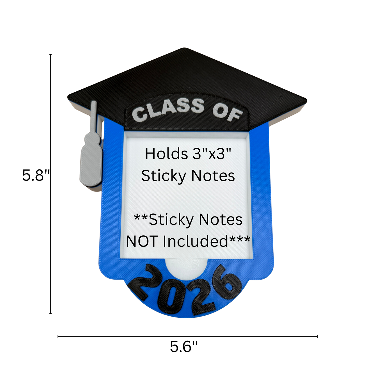 Customizable graduation cap desk accessory with 30 color options for tassel and frame