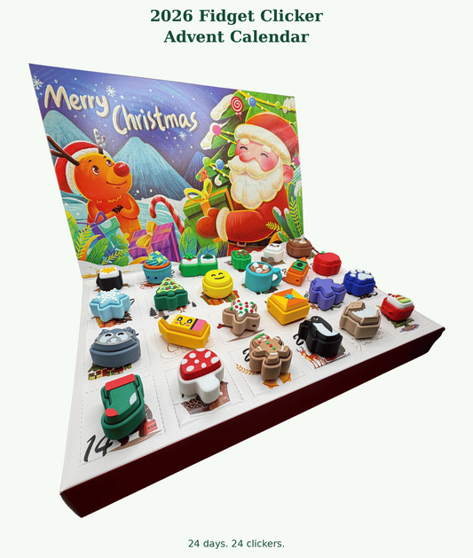 Fidget Clicker Advent Calendar 2026: 24 3D Printed Clickers