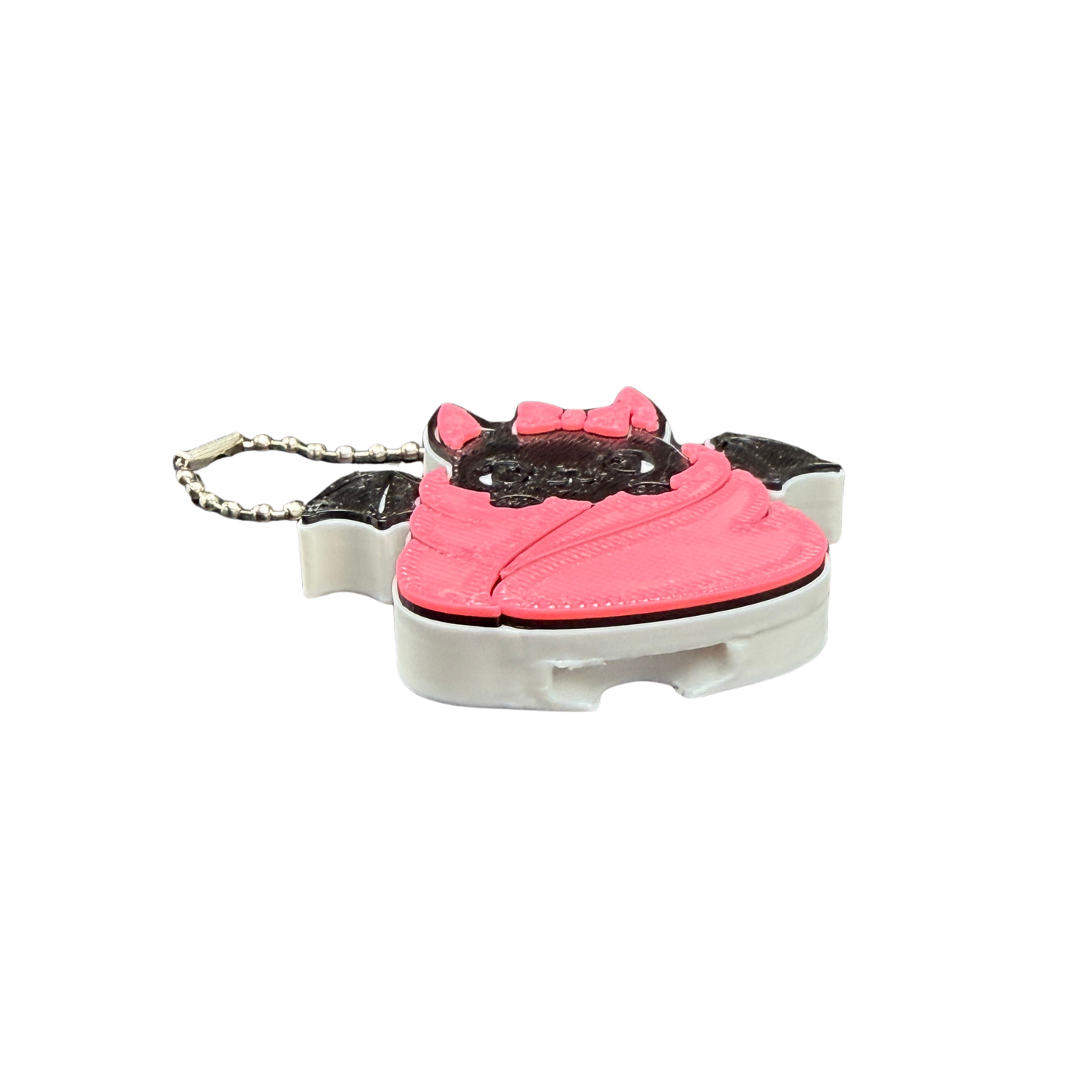 Cozy Bat with Bow Can Opener Keychain