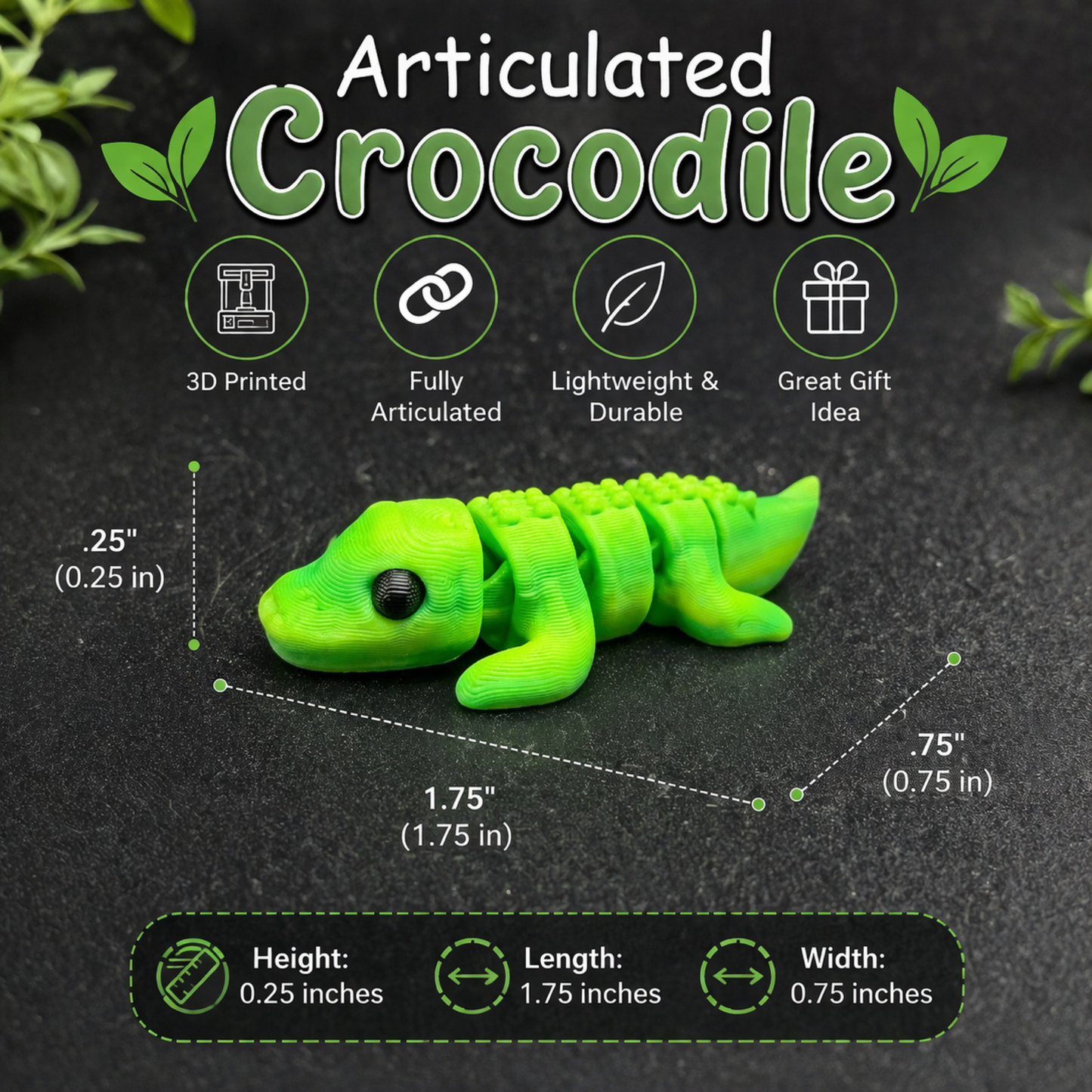 mini crocodile fidget toy group display collectible animals