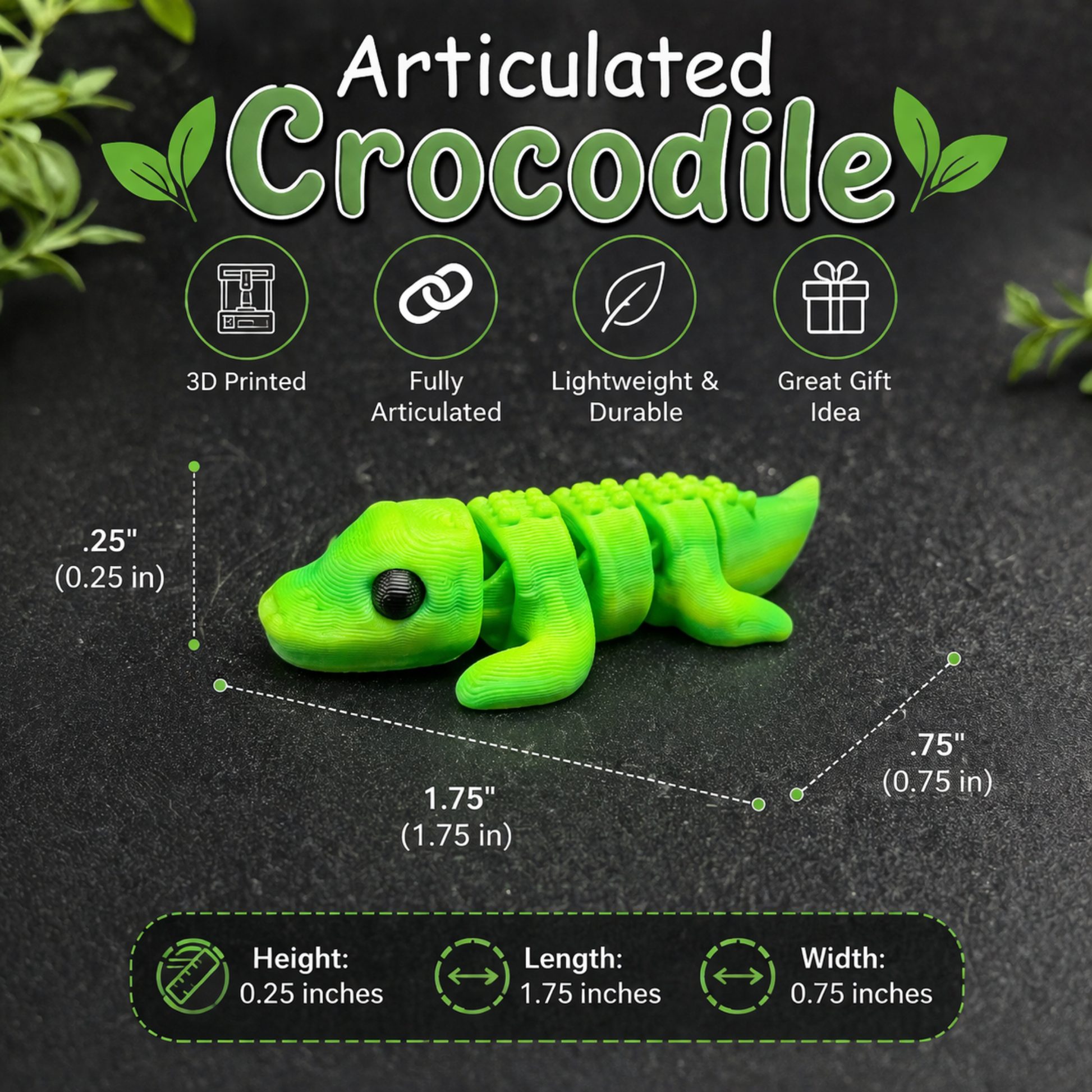 mini crocodile fidget toy group display collectible animals