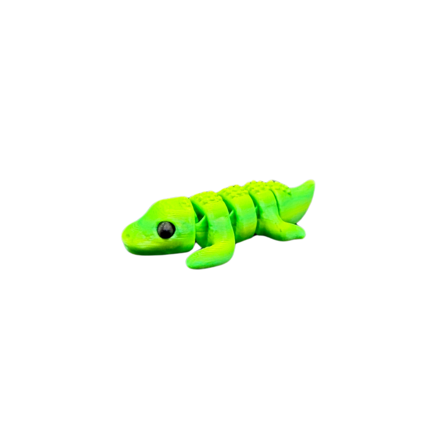 mini crocodile fidget toy in hand showing small size
