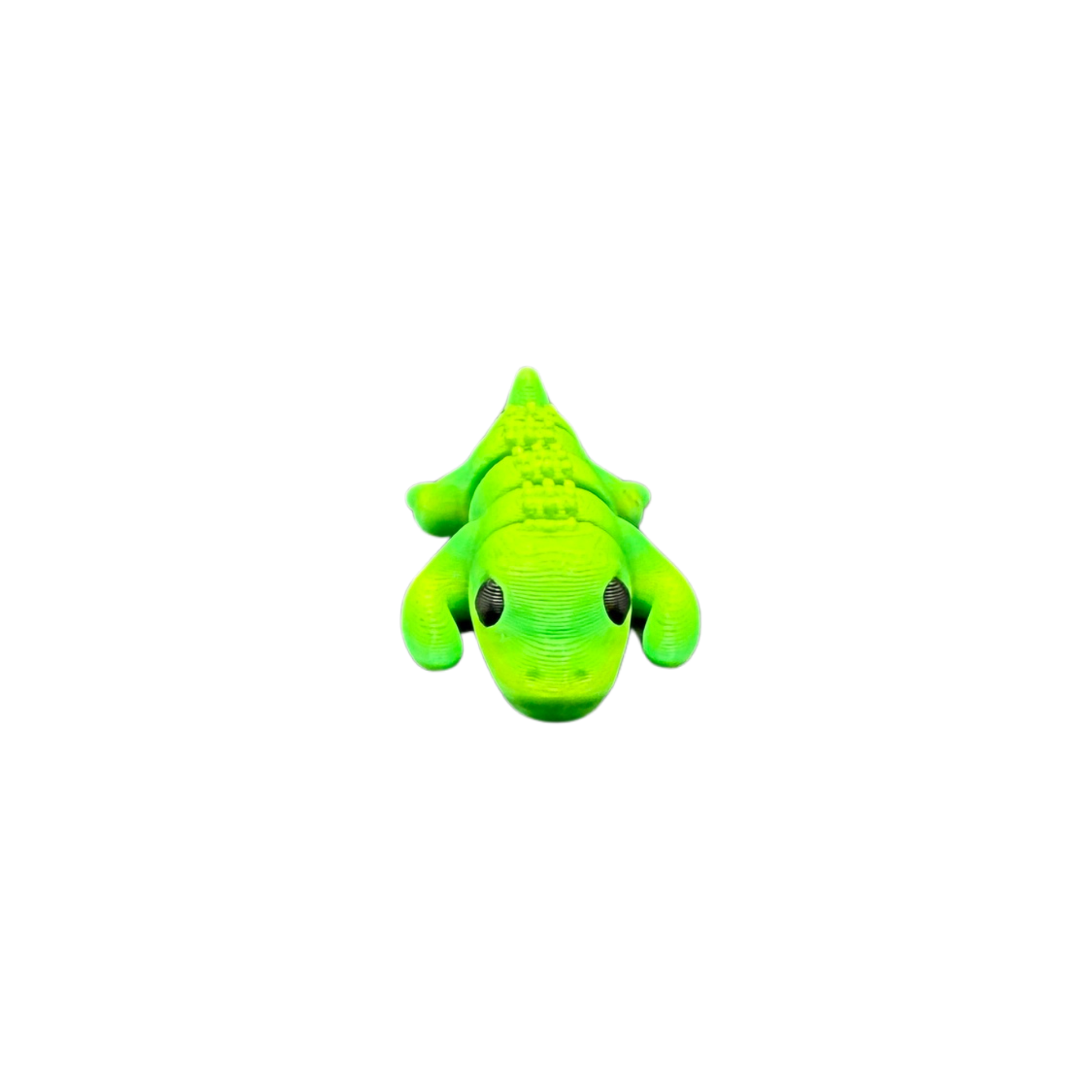 tiny crocodile desk toy bright green sensory fidget