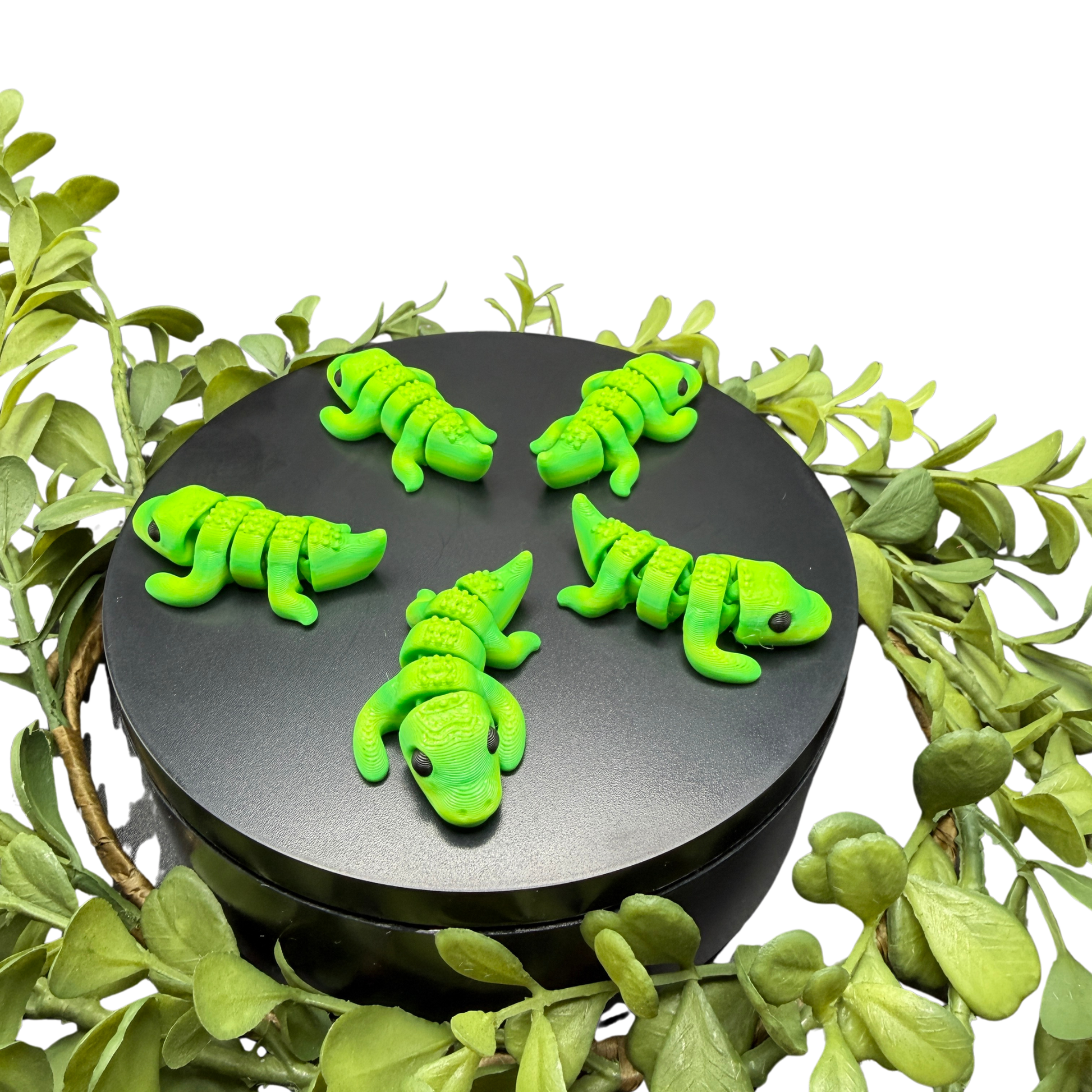 mini crocodile fidget toy group display collectible animals