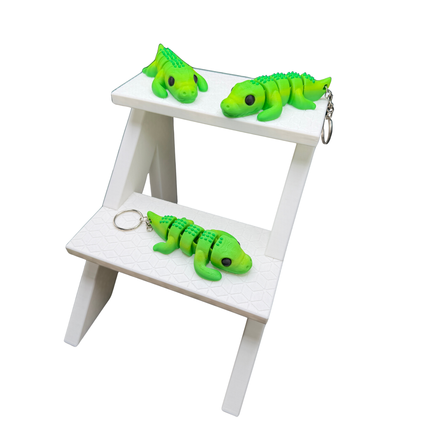 Articulated Crocodile Keychain flexible moving body design