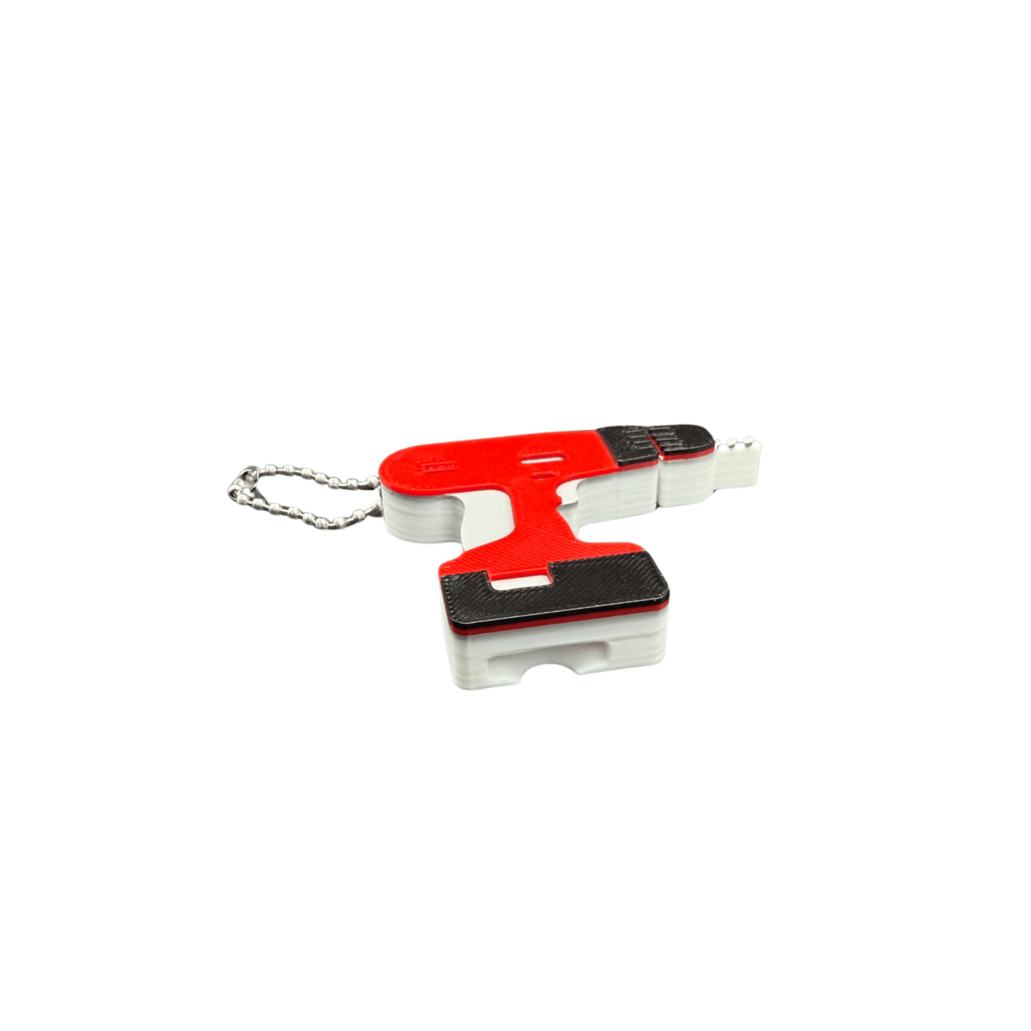 Power Tool Drill Can Tab Opener Keychain