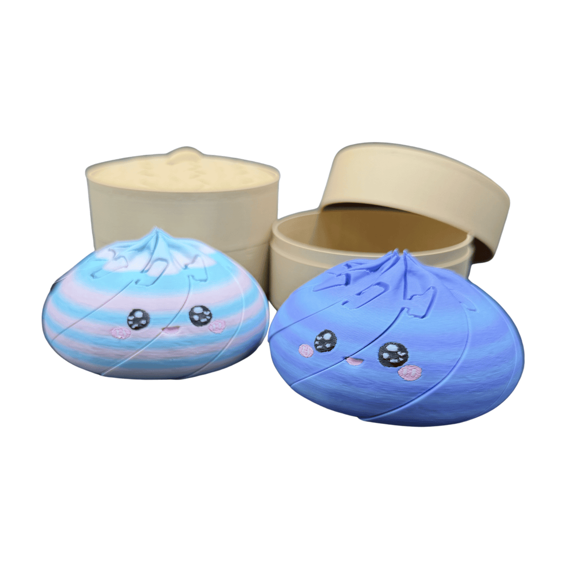 Dumpling Fidget Toy with Steamer Box 3D Printed