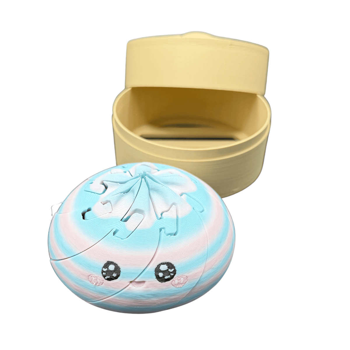 Dumpling Fidget Toy with Steamer Box 3D Printed