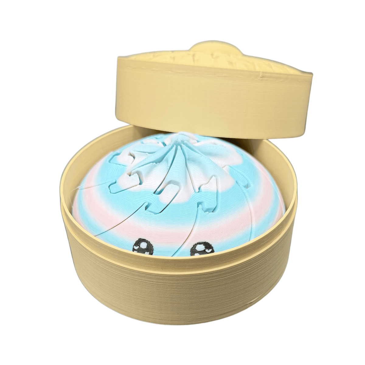Dumpling Fidget Toy with Steamer Box 3D Printed