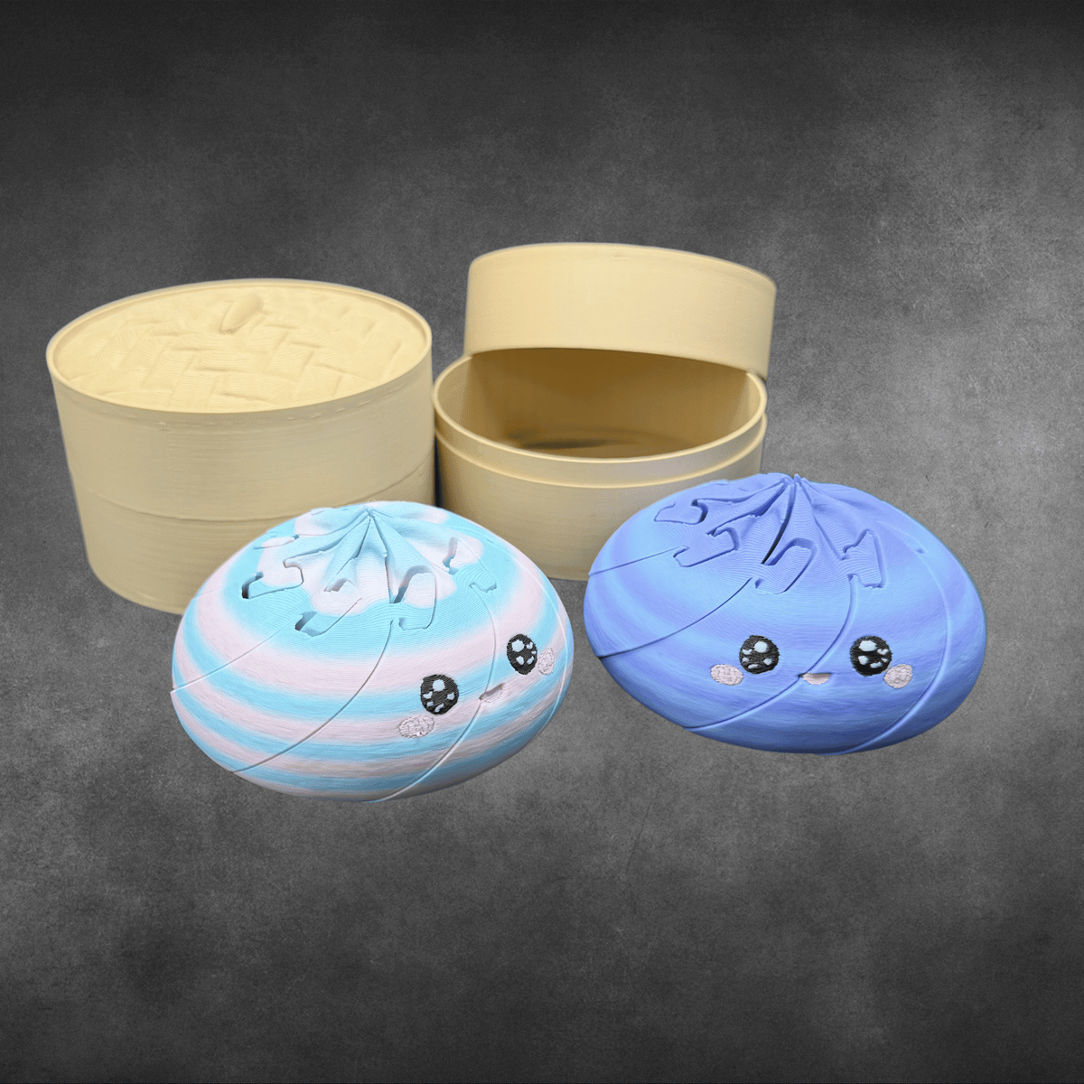 Dumpling Fidget Toy with Steamer Box 3D Printed