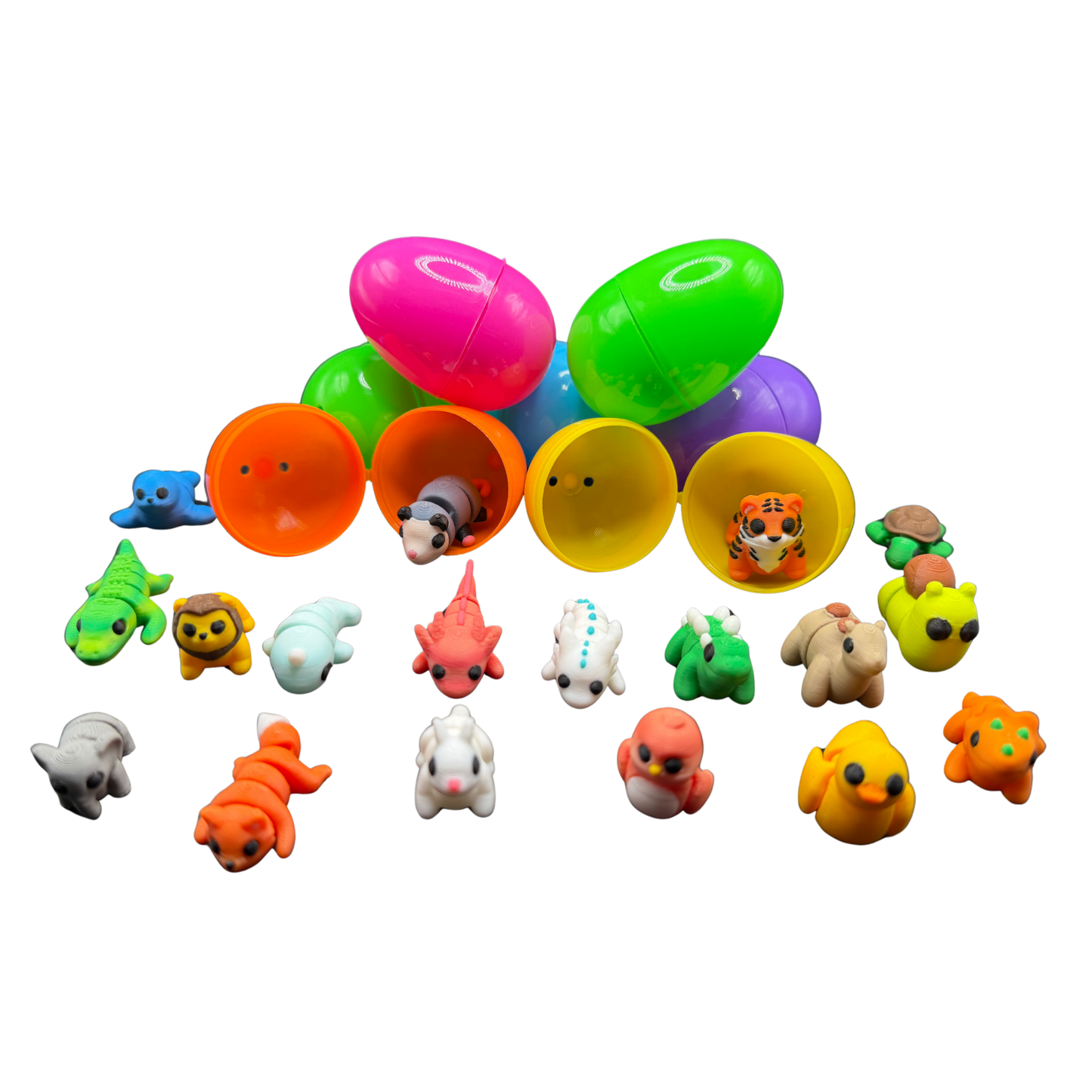Mini Articulated Animals with Easter Eggs