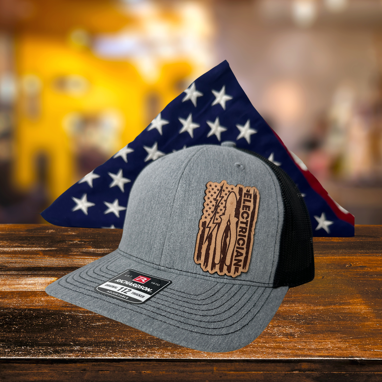 Richardson 112 vs FlexFit electrician leather patch hat size comparison charcoal heather grey