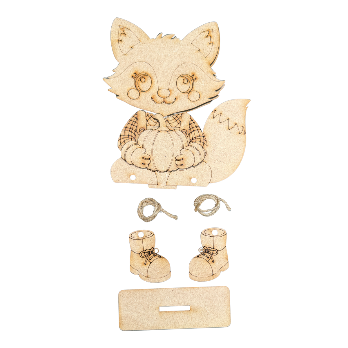 Fox Autumn Dangling Feet Sitter DIY Craft Paint Kit