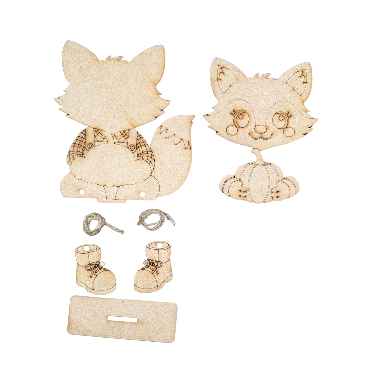 Fox Autumn Dangling Feet Sitter DIY Craft Paint Kit