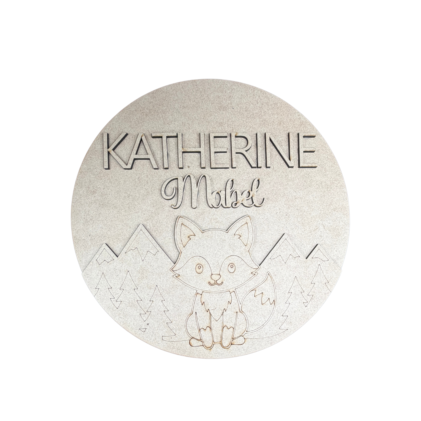 Fox Personalized Nursery Sign