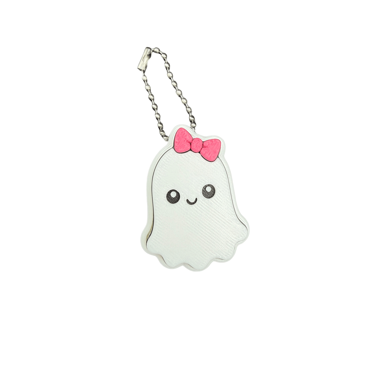 Ghost with Bow Fidget Clicker Keychain