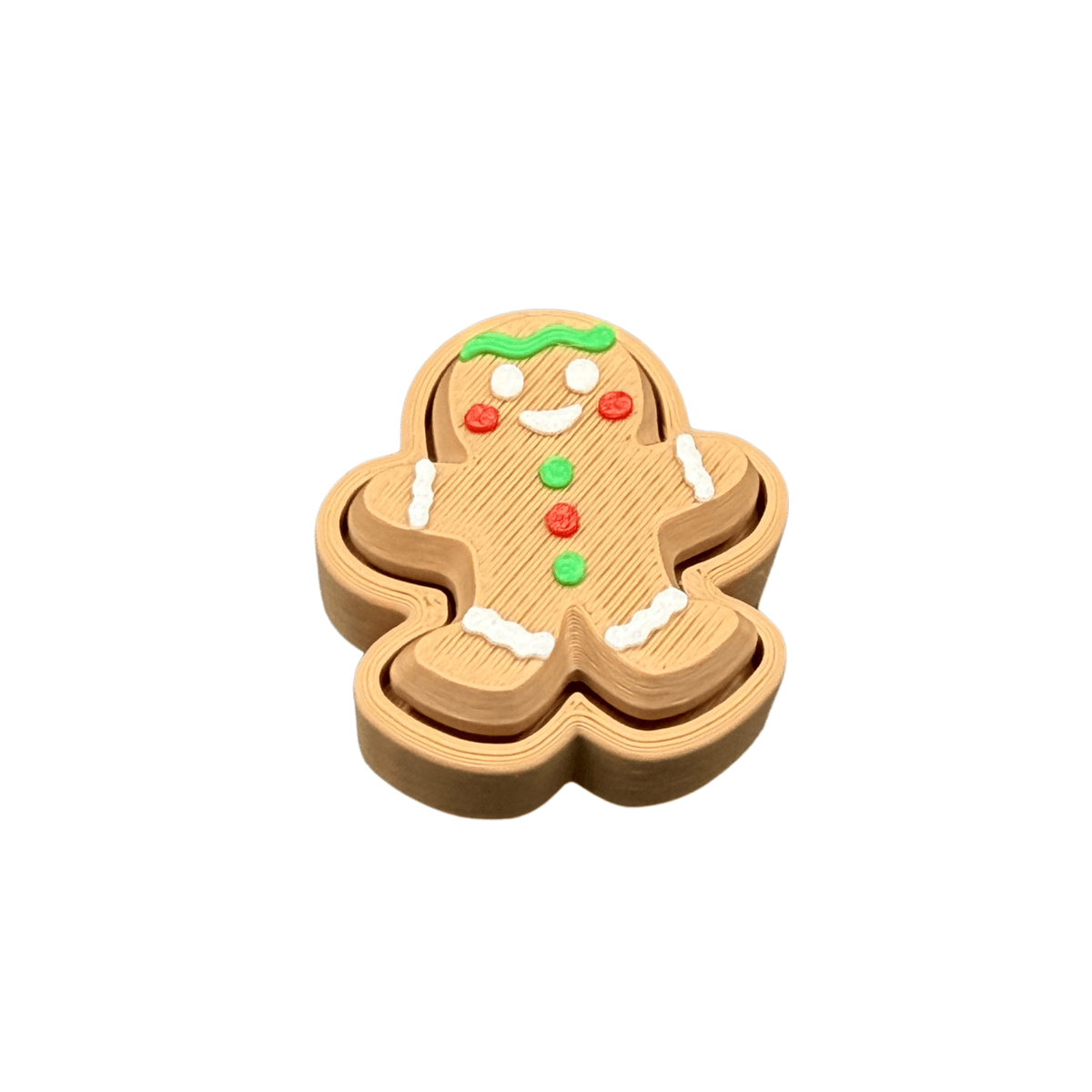 Gingerbread Fidget Clicker Keychain