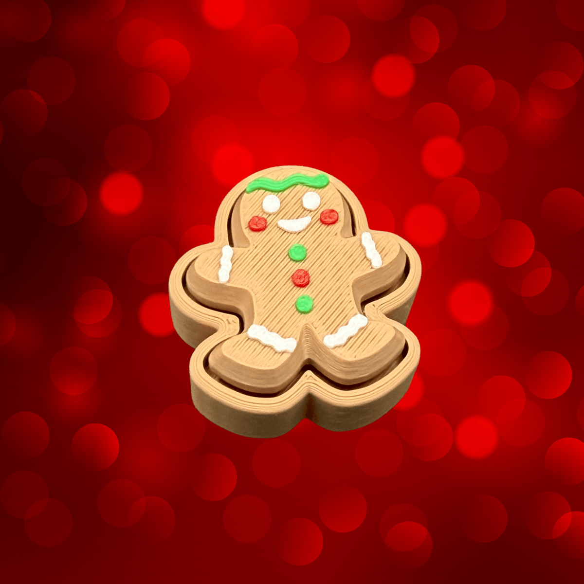 Gingerbread Fidget Clicker Keychain