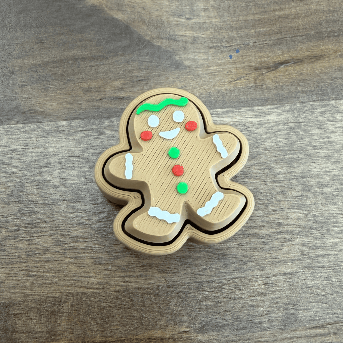 Gingerbread Fidget Clicker Keychain