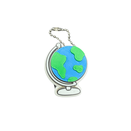 Globe Fidget Clicker Keychain
