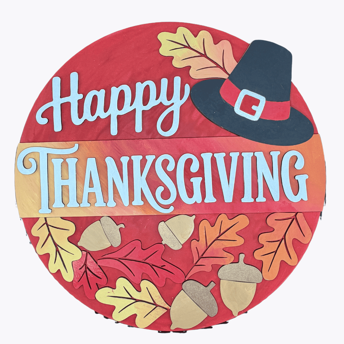 Happy Thanksgiving Round Sign | DIY Paint Project