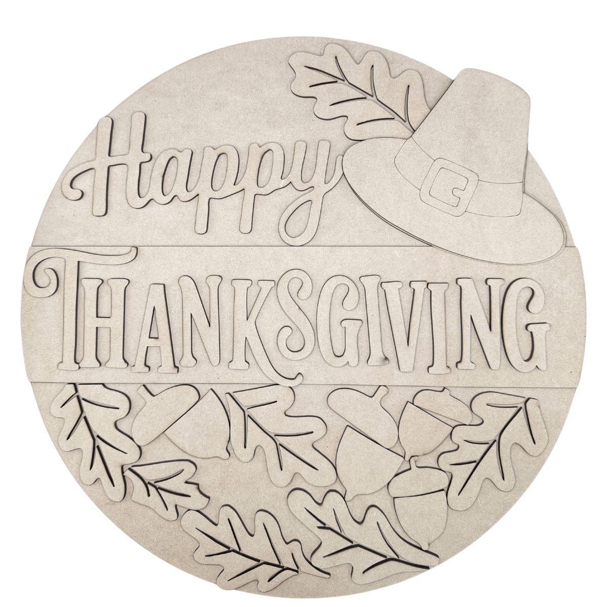 Happy Thanksgiving Round Sign | DIY Paint Project