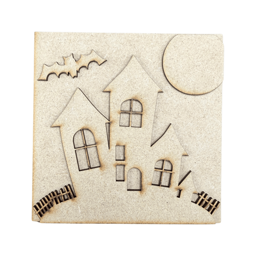 Haunted House Interchangeable 4.25x4.25 Sign