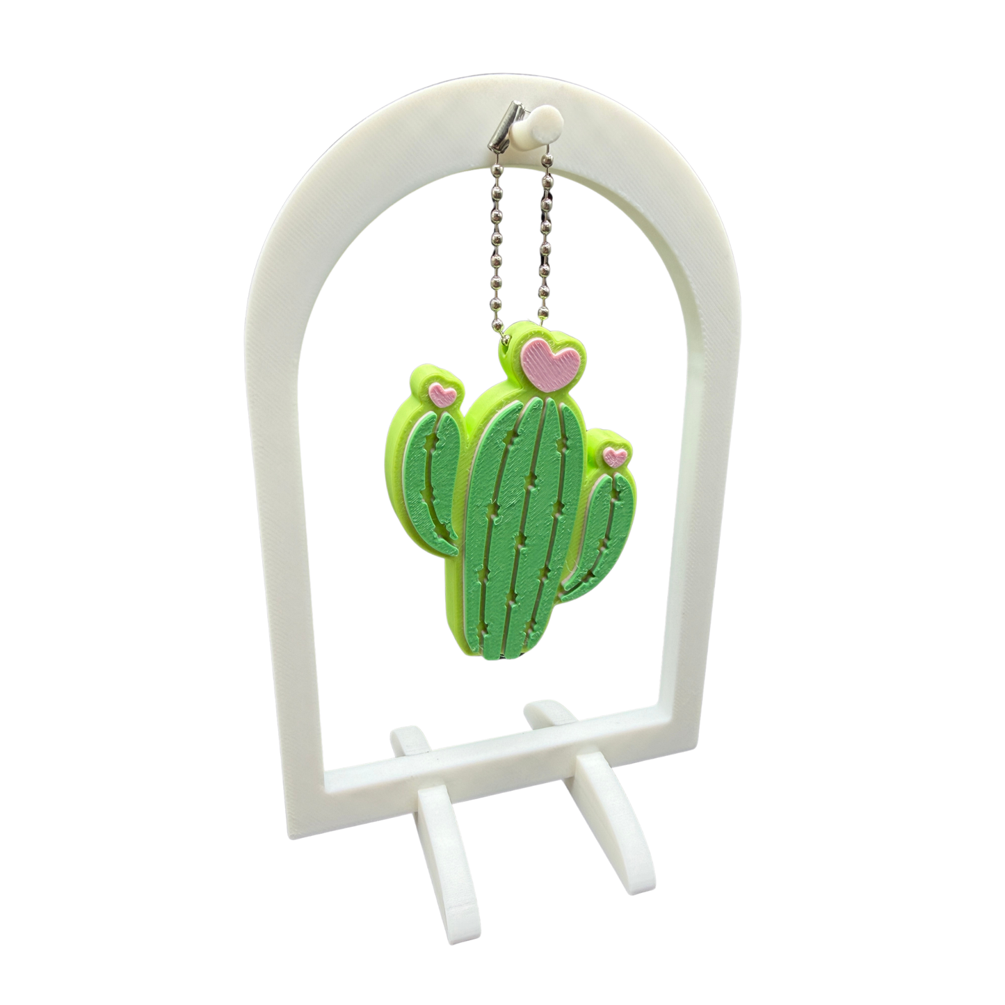 Heart Cactus Soda Can Opener Keychain