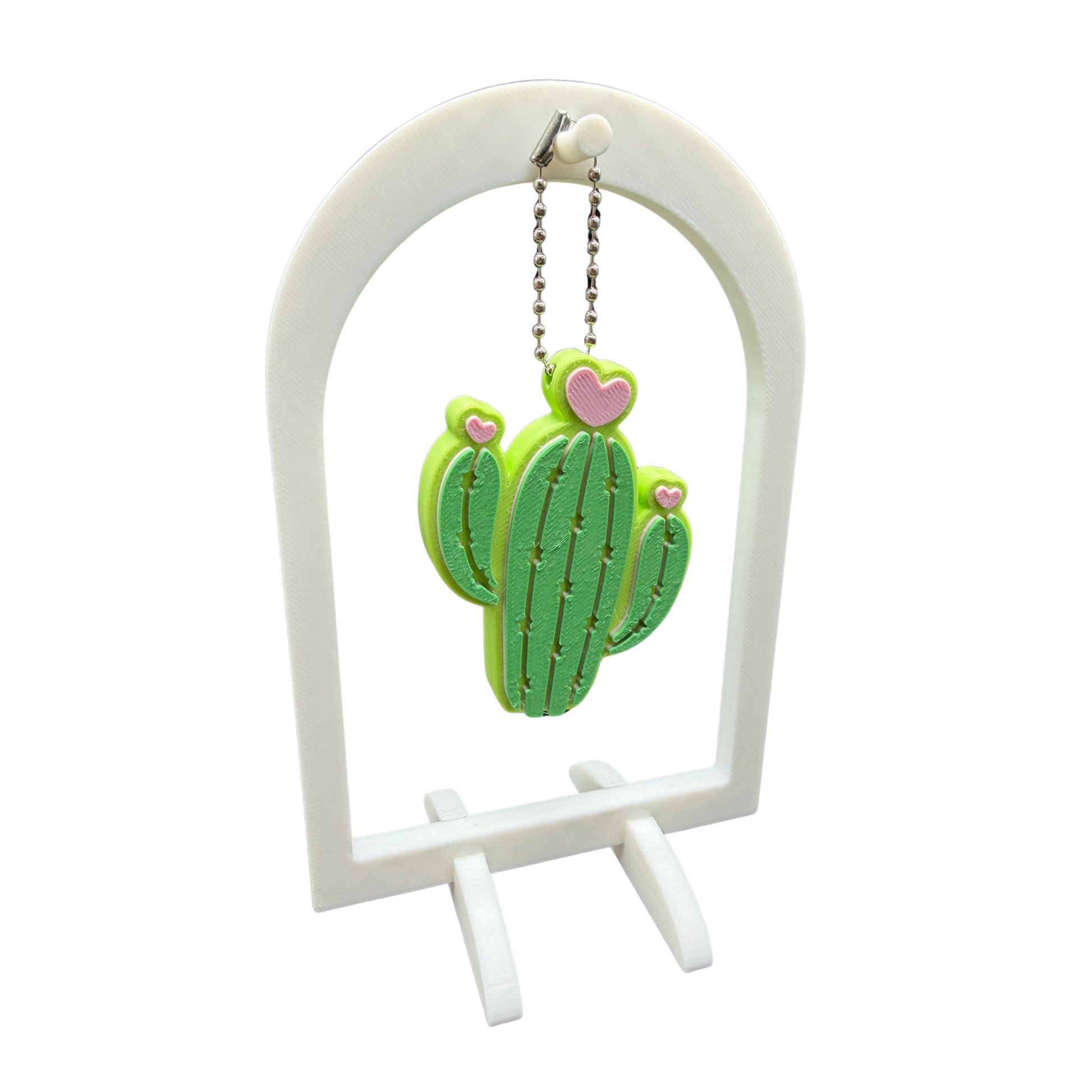 Heart Cactus Soda Can Opener Keychain