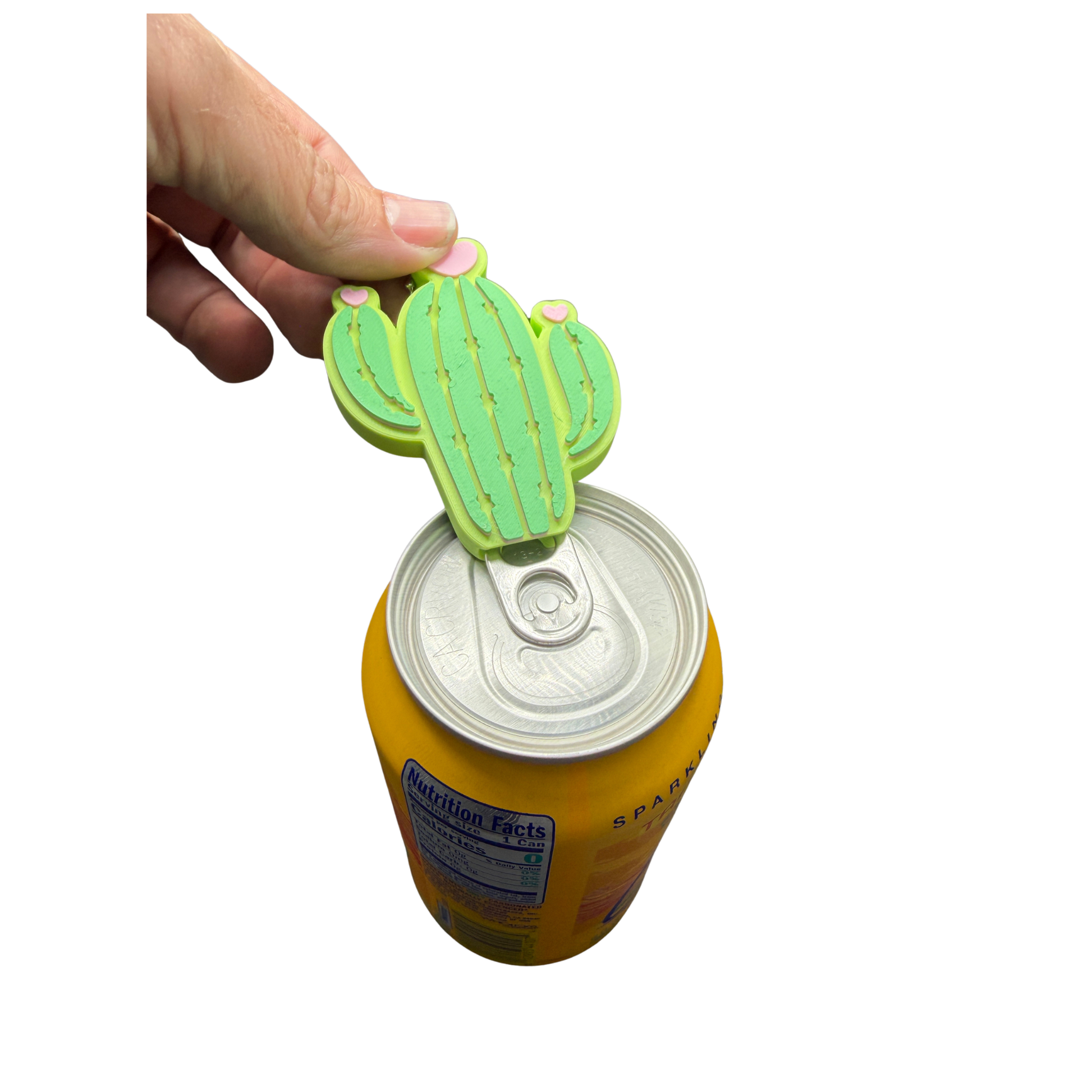 Heart Cactus Soda Can Opener Keychain