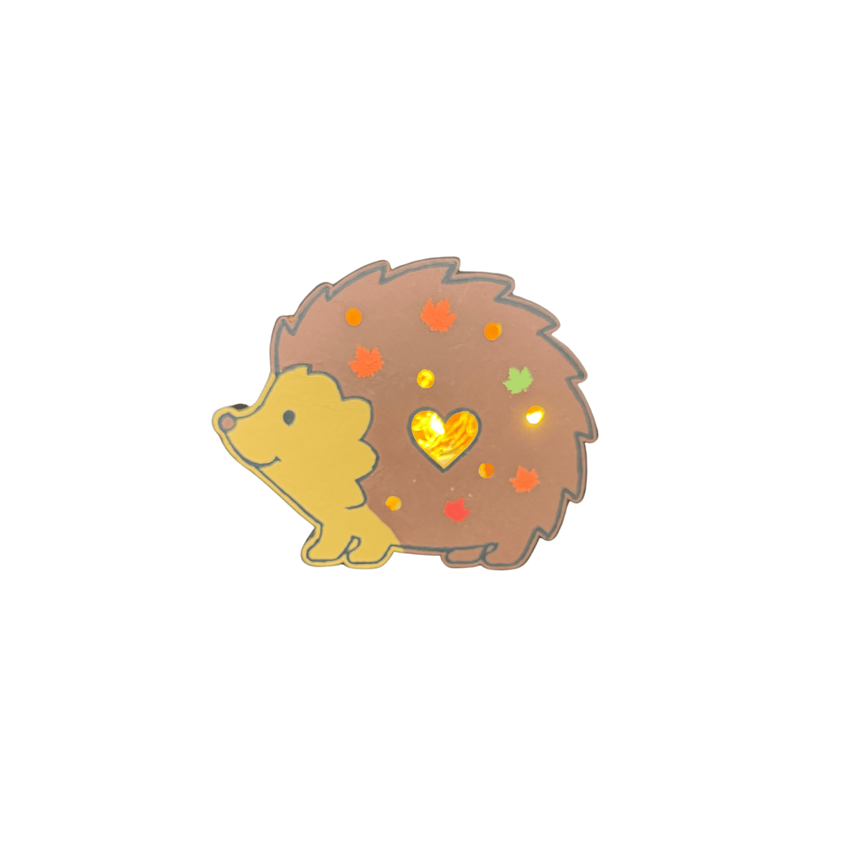 Hedgehog Autumn Lighted Sitter